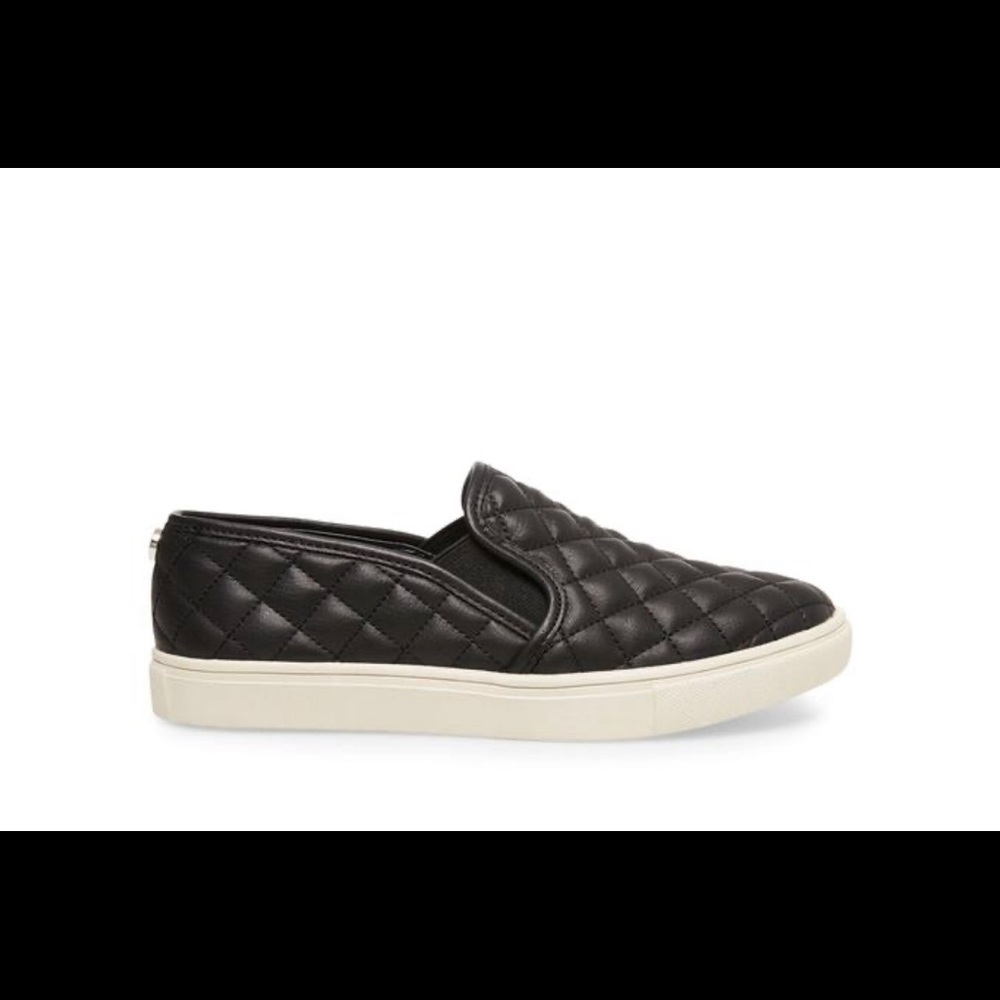 Steve Madden Black Quilted Slip-On Sneakers
